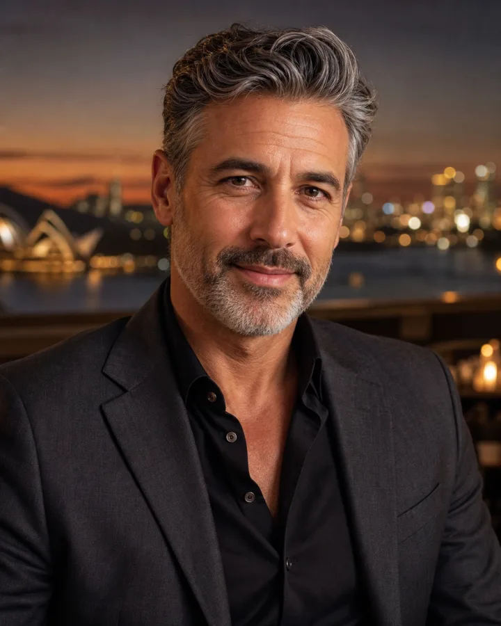 Illustrative portrait of Marcus, a mature man in Sydney